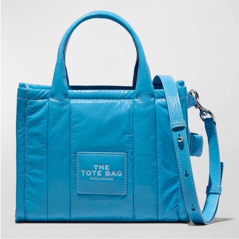 Marc Jacobs Shiny Crinkle Blue The Tote Bag